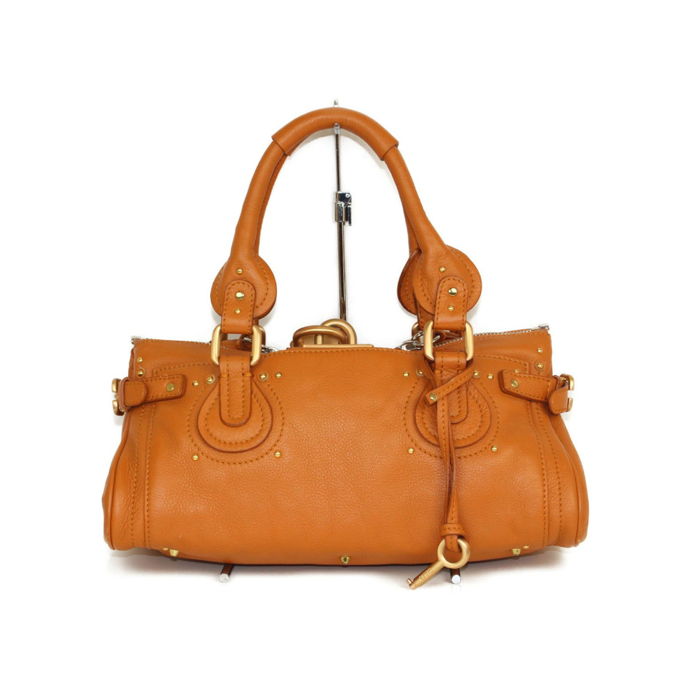 Chloe Padlock Leather Handbag Paddington Brown